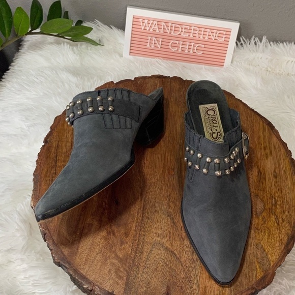 Circle S blue grey mules with studs size 7 - Picture 6 of 11